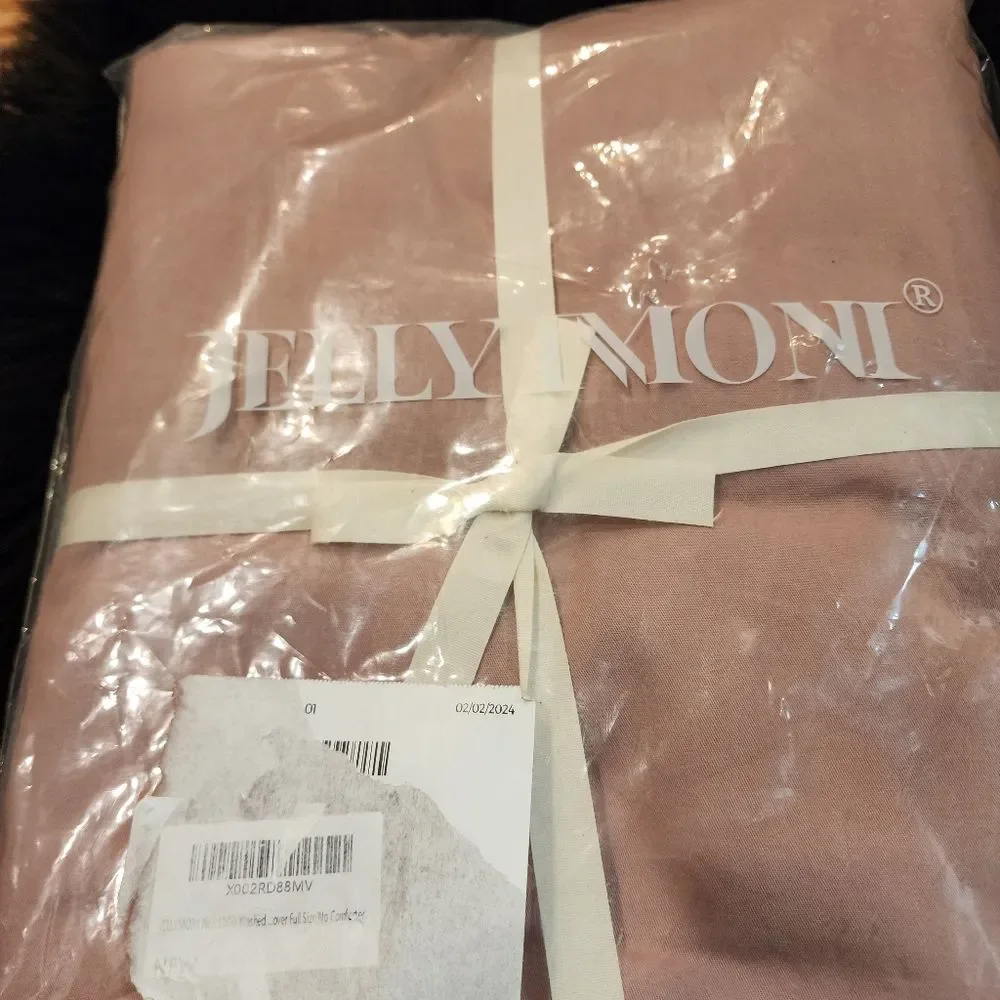 100% Cotton Dusty Pink Duvet Cover Set Full Size